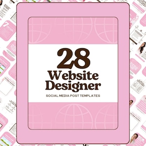 28 Canva Instagram Templates for Website Designers | Editable Social Media Post Pack for Web Design Business Marketing, Instagram Template