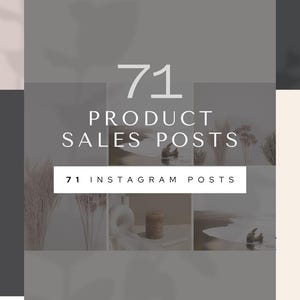 71 Product Sales Instagram Post Template, Editable Canva Templates for Small Business Owners, Social Media Marketing for Digital Products