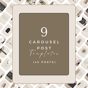 45 Canva Instagram Karussell Vorlagen | 9 bearbeitbare Post-Sets für Small Business Marketing, Coaches und Kreative