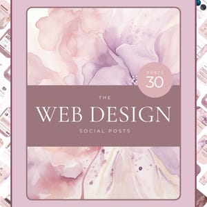 30 Web Designer Post Templates, Editable Canva Graphics for Web Designer Content Creation, Social Media Templates for Web Designers