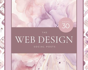 30 Web Designer Instagram Post Templates: Editable Canva Graphics (Digital Download)