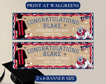 Pancarta de graduación personalizada para la universidad - Descarga digital - Imprime en Walgreens