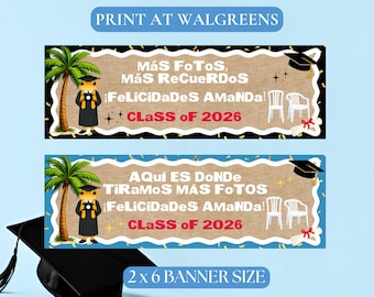 Pancarta de graduación personalizada de Puerto Rico - Descarga digital - Imprime en Walgreens