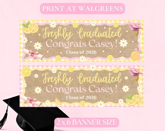 Banner personalizado para recién graduados - Descarga digital - Imprime en Walgreens