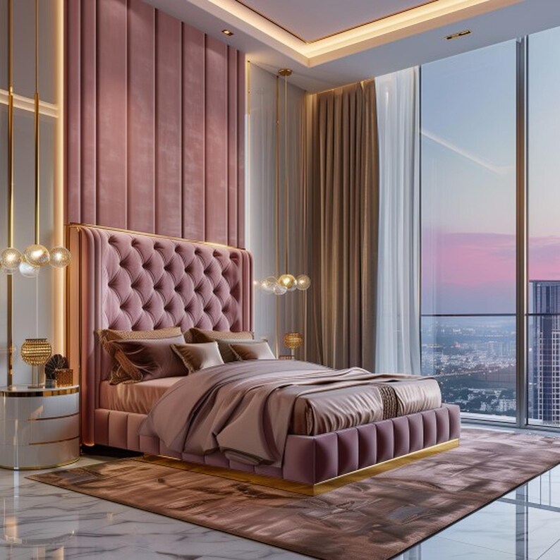 The Ethereal Blush | Bespoke Architectural Headboard for Adjustable ...