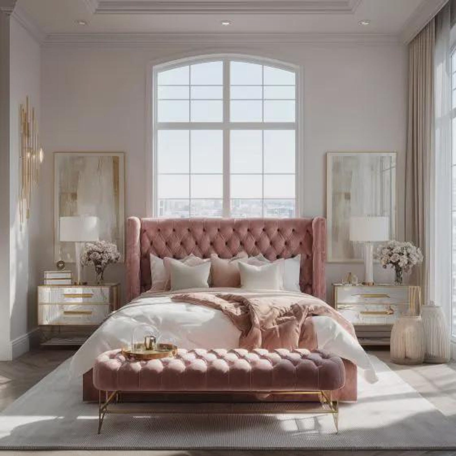 Bespoke Velvet Tufted Headboard | Custom Architectural Panel ...