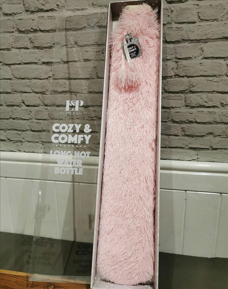 Extra Long Hot Water Bottle Pink Etsy UK