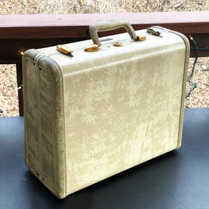 Vintage 1940s 50s Gateway Luggage Faux Bois and Ivory Train 