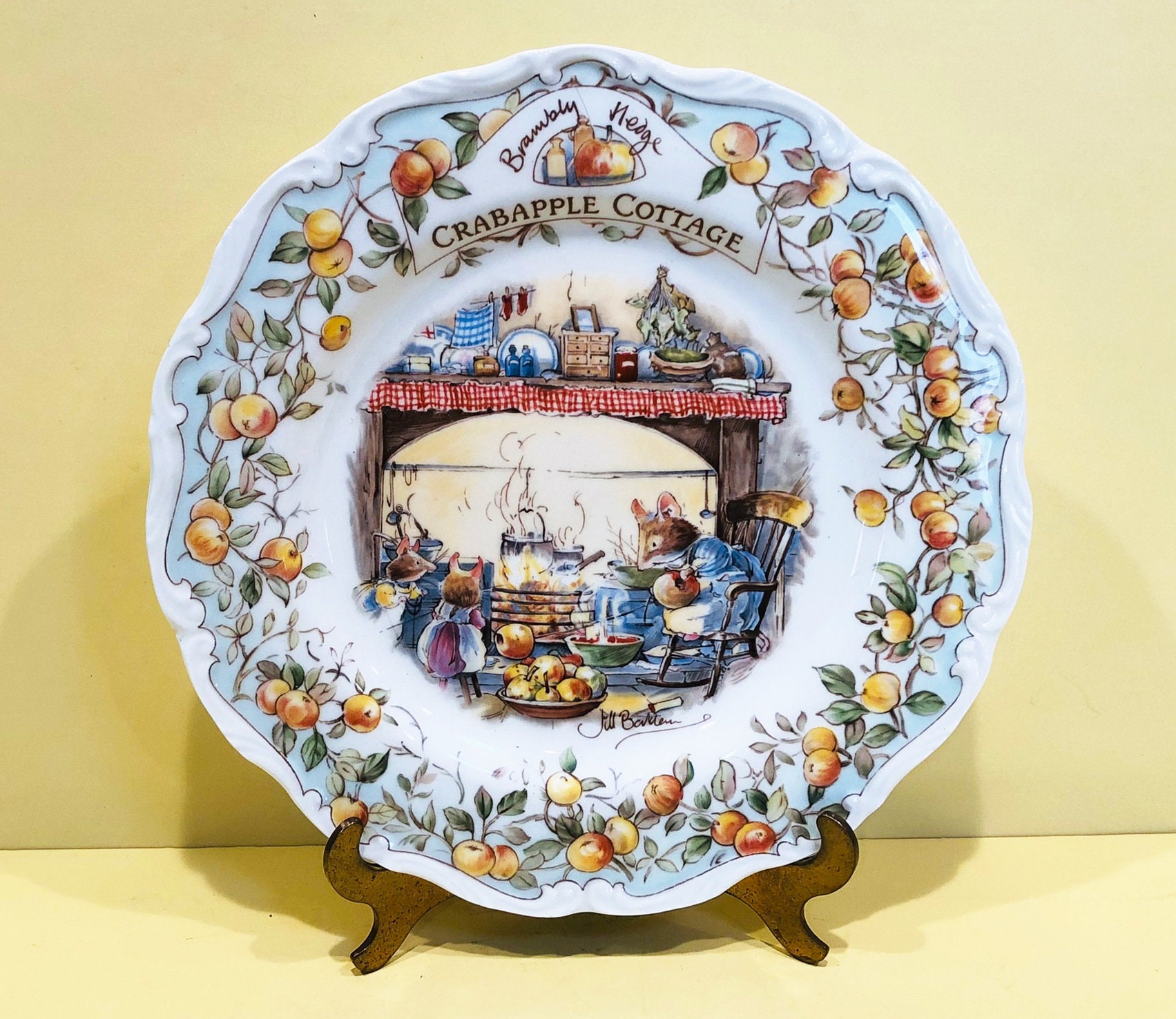 ドルトン ブランブリーヘッジ THE CRABAPPLE COTTAGE 飾り皿 Vintage Brambly Hedge Salad Plate, 