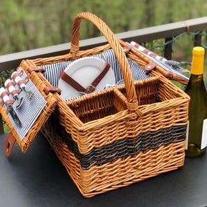 Wine Picnic Basket Etsy