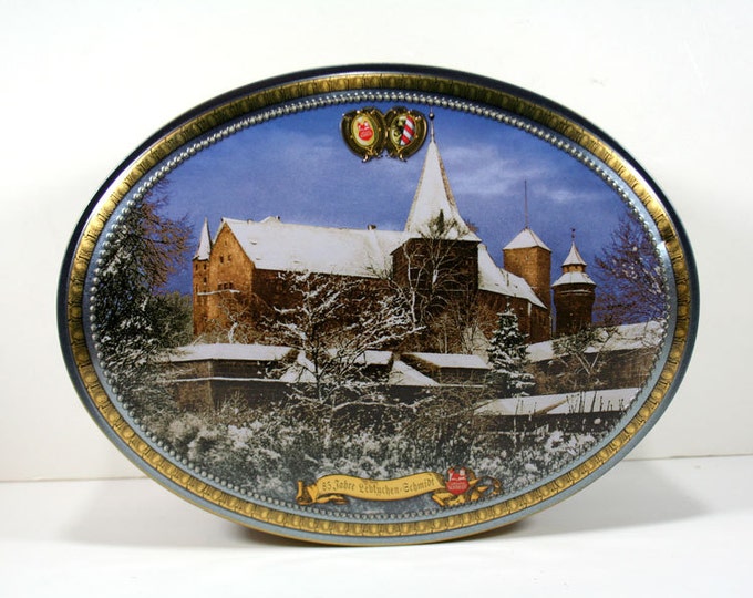 Vintage Extra Large German Christmas Cookie Tin Oval Shaped - Etsy
