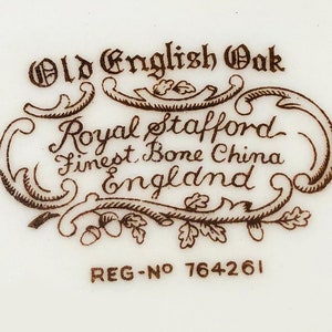 Vintage Coffee Pot, "Old English Oak", by Royal Stafford Fine Bone China, Fabulous Faux Bois Embossed Texture, White with Gold Trim image 4