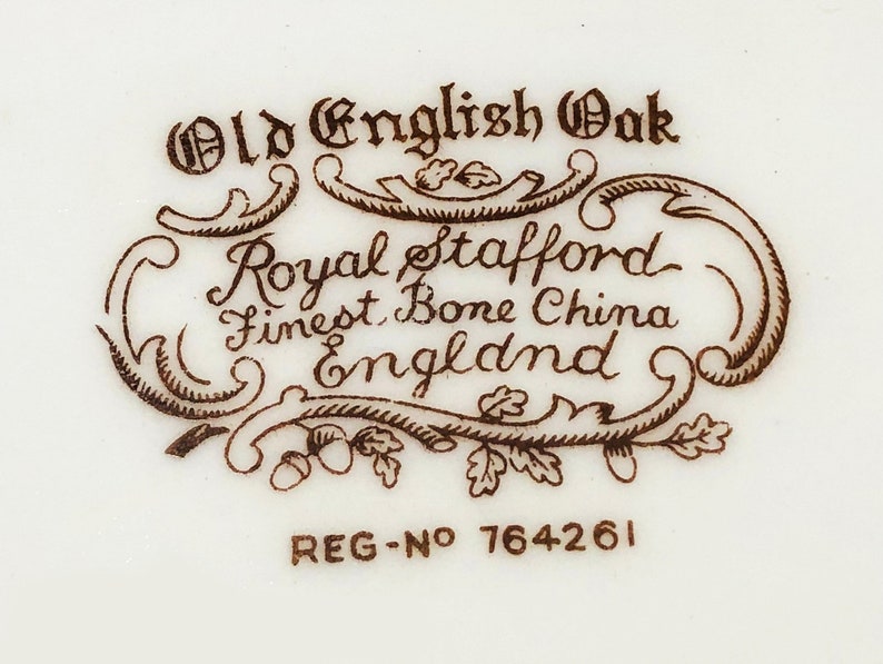 Vintage Coffee Pot, "Old English Oak", by Royal Stafford Fine Bone China, Fabulous Faux Bois Embossed Texture, White with Gold Trim image 4