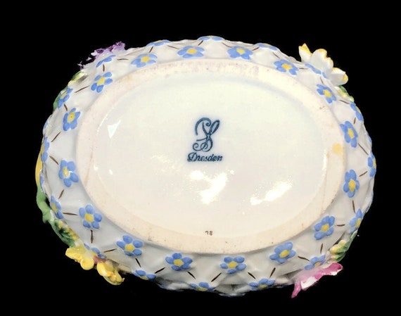 Antique Pierced Mini Porcelain Basket, by Carl Thieme