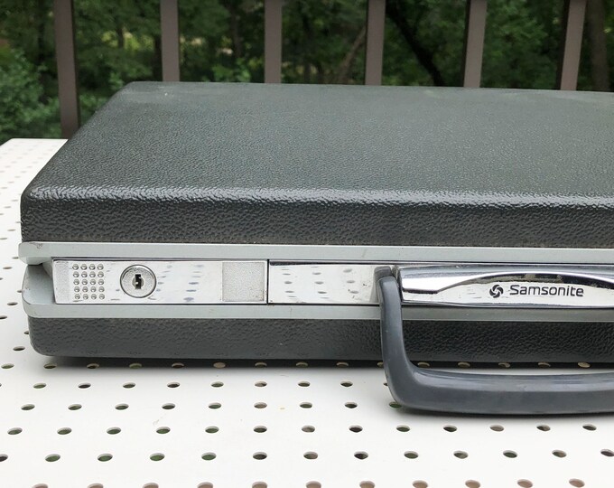 Vintage Thin Profile Samsonite Hardshell Briefcase Gray Etsy