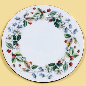Vintage Bread and Butter Plate, "Strawberry Fields" by Duchess Bone China, Made in England, (3 Available), circa 1994 to 2001