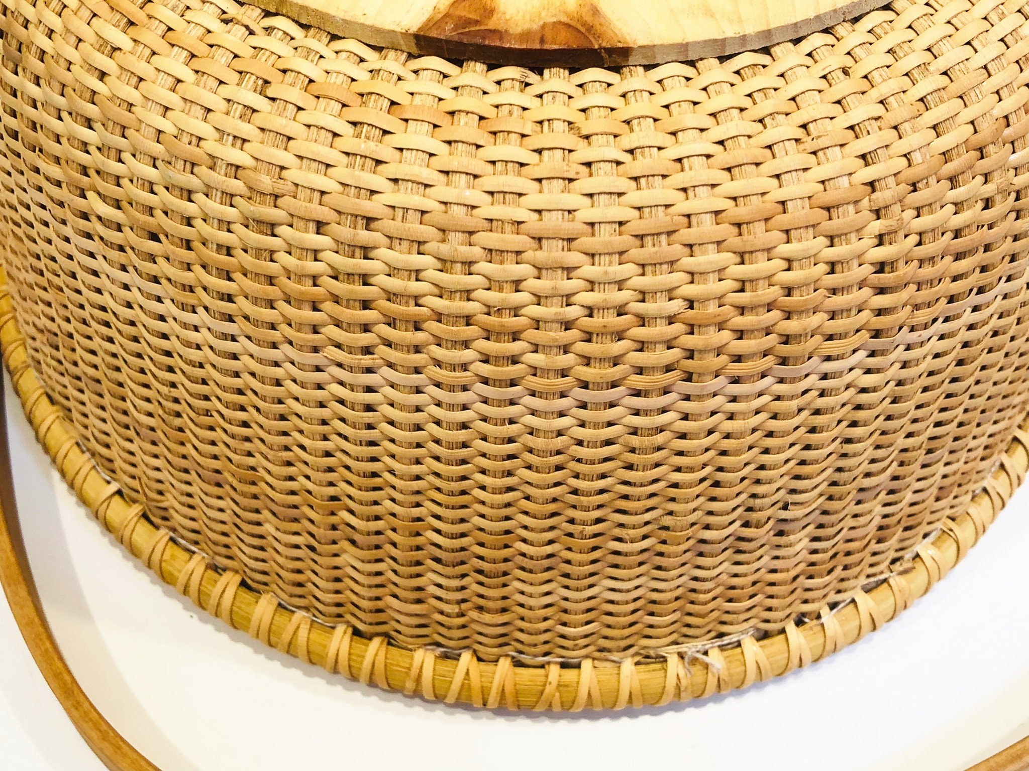 Faux Wood Painting Technique  Wicker Basket - She Holds Dearly