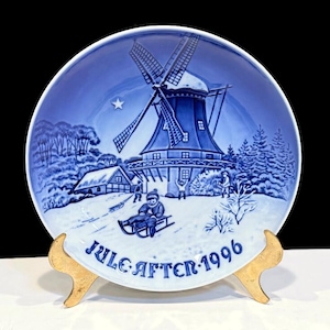 Vintage 1996 B&G Christmas Plate - "Water at the Old Mill"