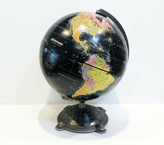 Vintage Black Globe Globemaster 12 Inch Starlight Globe, Black 