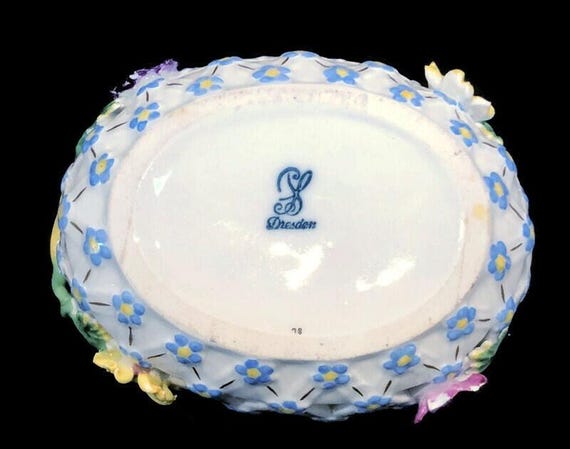 Antique Pierced Mini Porcelain Basket, by Carl Thieme 