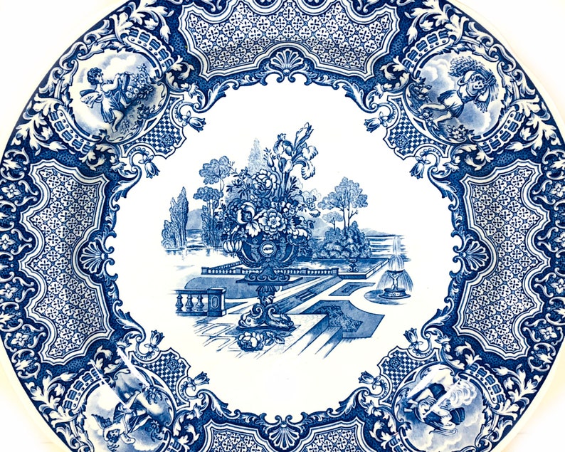 Vintage Spode Seasons 10 38 Dinner Plate The Spode Blue Room Collection
