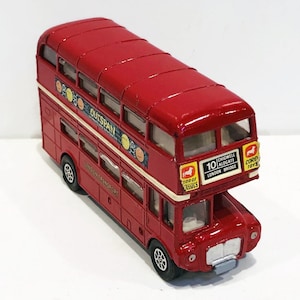 Vintage Diecast Red Double Decker British Bus, "London Transport - Routemaster, Made in England by Corgi Toys