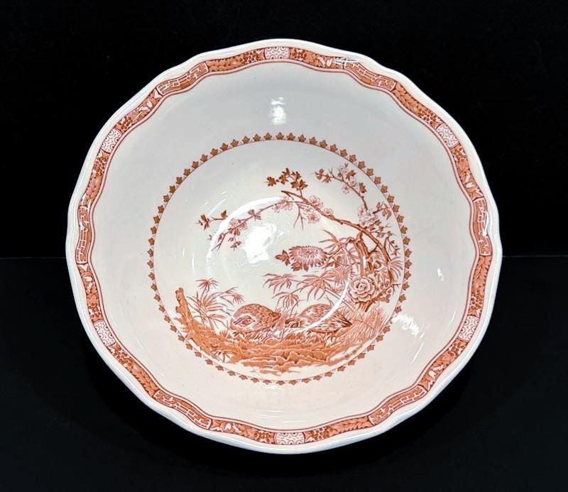 イギリスアンティーク　Furnivals fleur de lys オーバル皿 イギリスアンティーク Furnivals fleur de lys オーバル皿