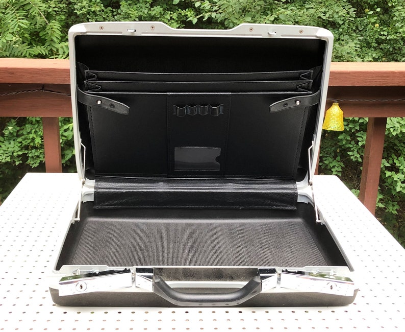 Vintage Dark Gray Samsonite Hardshell Briefcase Thick Etsy