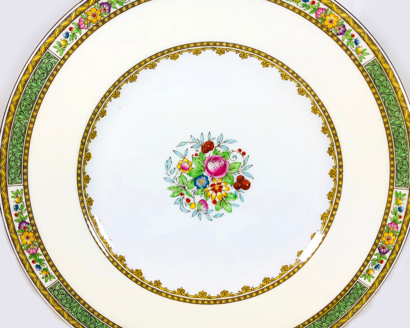 Antique Minton Dinner Plate Pattern H4199 circa 1928 Green Etsy