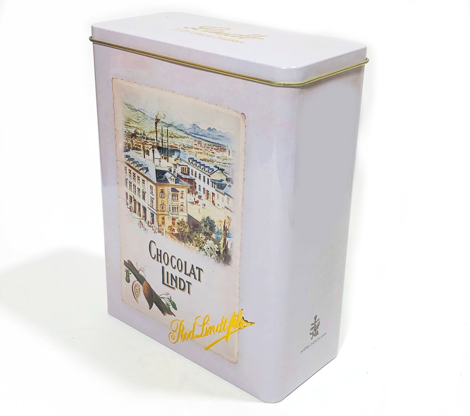 Vintage Lindt Chocolate Tin Vertical Rectangular Pale Etsy