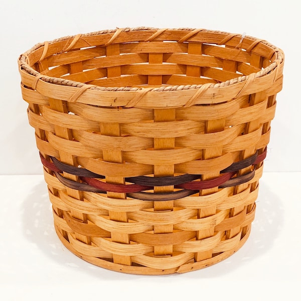 Wood Slat Basket Etsy