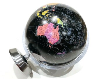 Vintage Black Globe - Replogle 12 Inch 