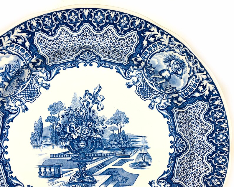 Vintage Spode Seasons 10 38 Dinner Plate The Spode Blue Room Collection