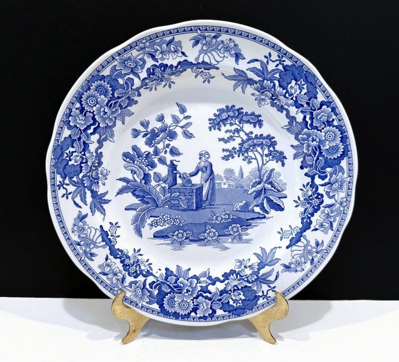 Spode Girl at Well - Etsy