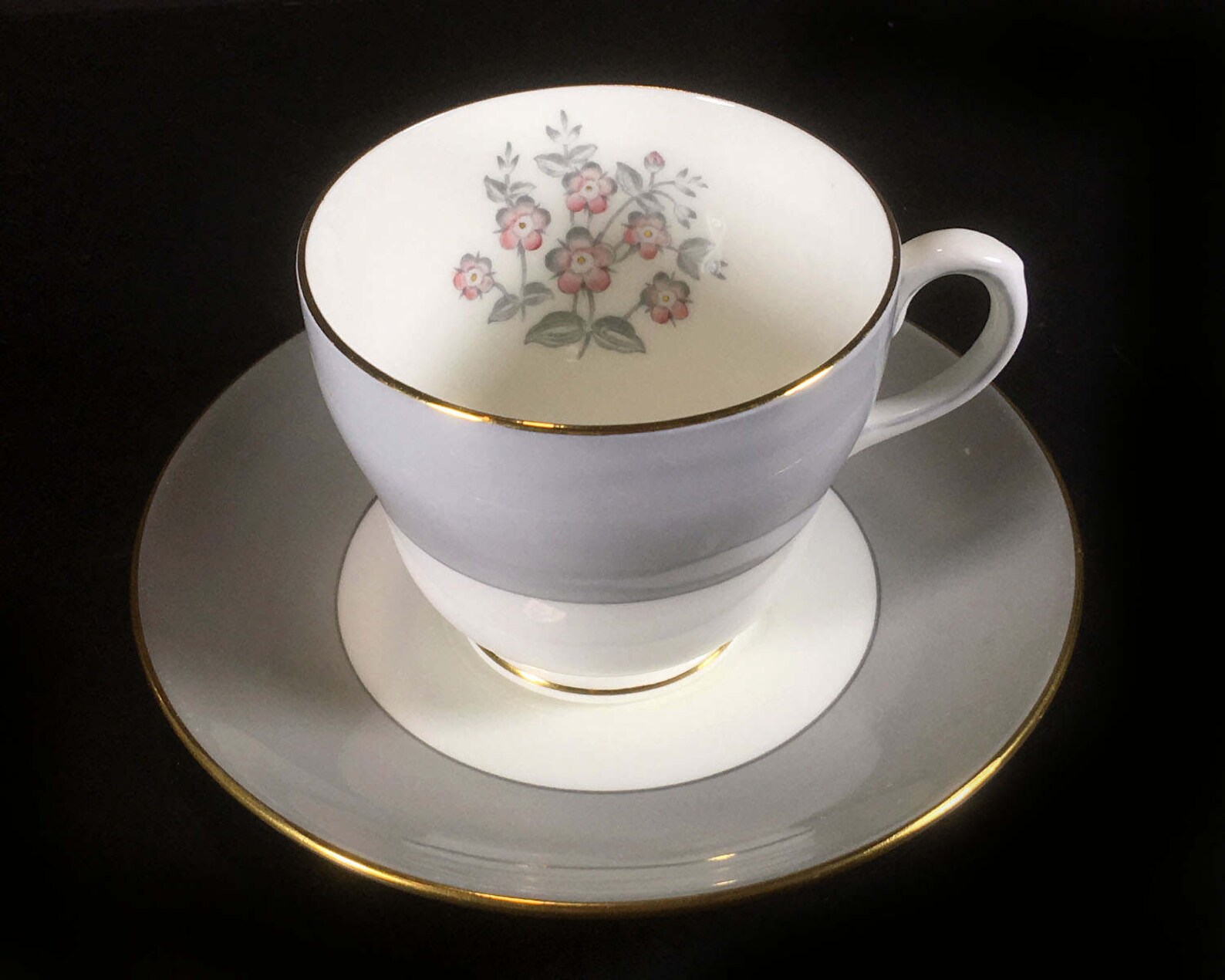 Vintage Wedgwood Tea Cup and Saucer grey Friar Etsy