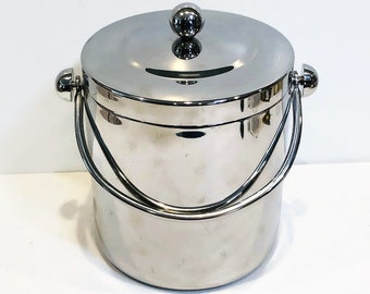 Waterford Marquis Lidded Ice Bucket, Insulated Ice Bucket, Stainless Steel, Made in China