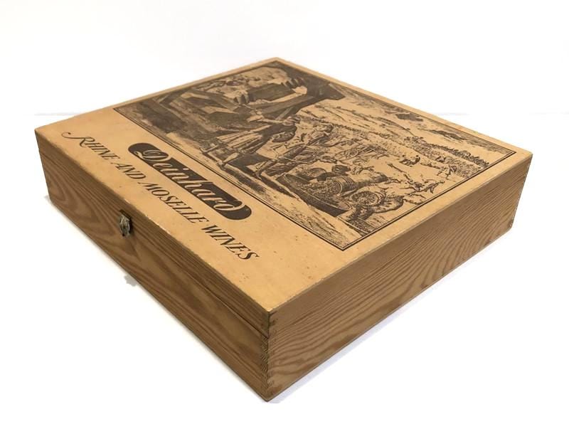 Vintage German Wooden Wine Box, Dovetailed Corners, Unfinished