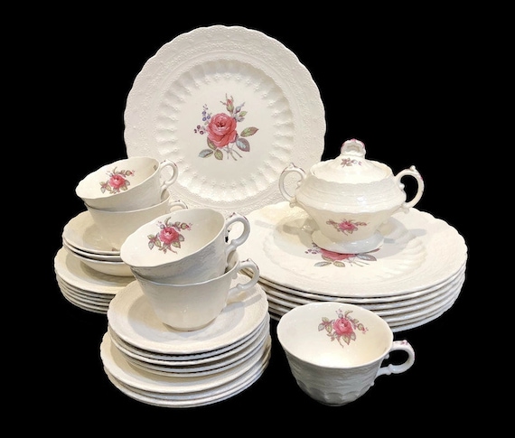 美品♡英国製Spode Billingsley Rose ケーキ皿 20cm YOUR CHOICE: Dinner and Salad Plates, Spode 