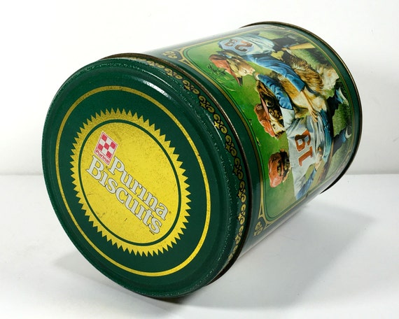 Vintage Purina Dog Biscuits Tin Great Illustrations of Dogs and Children Etsy Canada