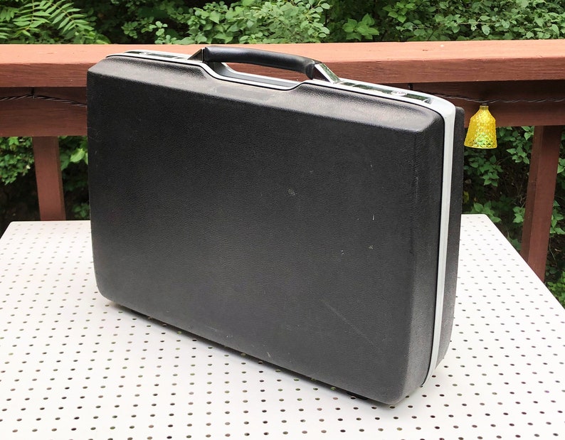 Vintage Dark Gray Samsonite Hardshell Briefcase Thick Etsy