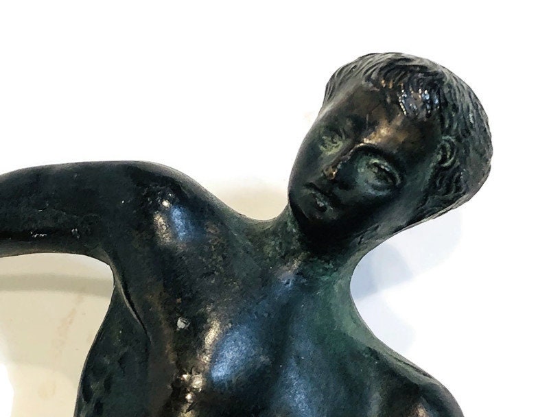 Médailles Art Nouveau Bronze - Lanceur De Disque - LE SOIR Belgique 1930 - Bon état