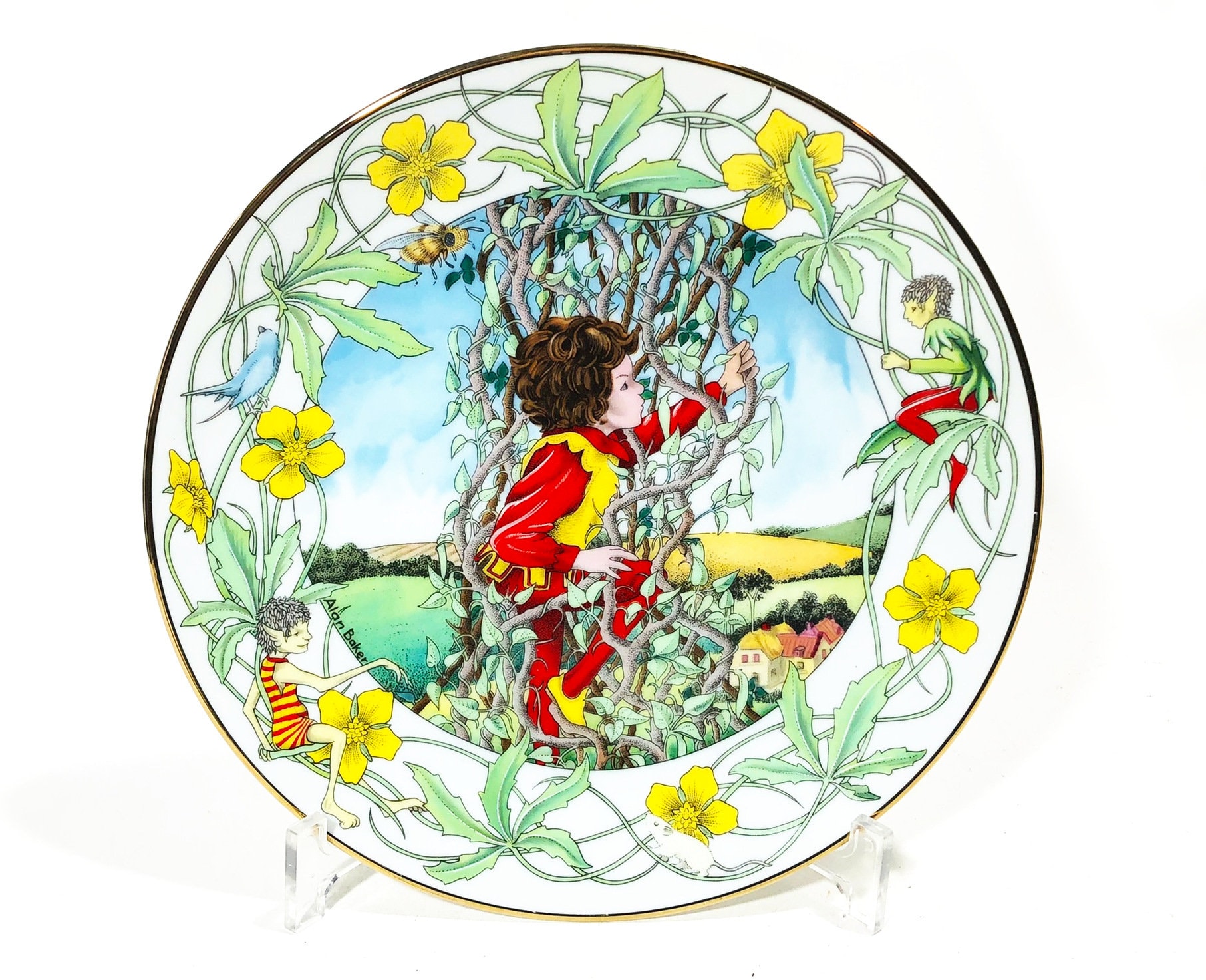 Limited Edition Sleeping Beauty June Vintage Fairy Tale Calendar Plate Artist 1983 by Royal Cornwall Alan Baker