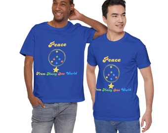 Retro Peace From Many One World Tee, Peace T shirt, Geography T shirt, Peace Tee, Peace T shirt, Peace Tee, World peace tee, World Peace