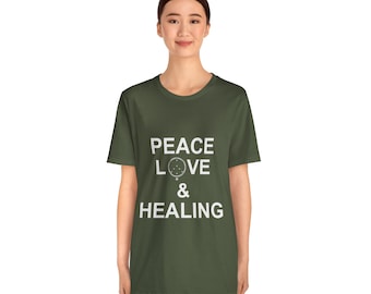 Peace Love Healing Tee, Peace T shirt, Geography T shirt, Peace Tee, Peace T shirt, Peace Tee, World peace tee, World Peace, Peace