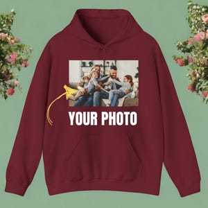 Your Photo Hoodie, Custom Photo Hoodie, Your Image Here Hoodie, Custom Hoodie, Custom Birthday Gift, Custom Photo Hoodie, Your Text Hoodie