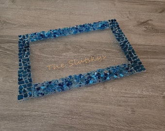 Bandeja de goteo para menorá hecha con fragmentos de jupá judía, pedido personalizado, arte de vidrio para jupá, bandeja de goteo para menorá, regalo de boda judía de YafitGlass