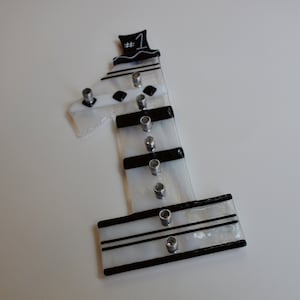 Number one glass fused menorah, Kosher menorah, fun kids menorah, first place gift by YafitGlass