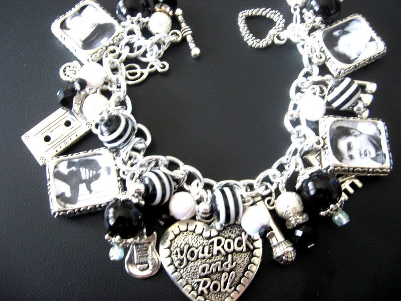 Elvis Charm Bracelet 8 Photo Bracelet Elvis Bracelet Elvis Etsy