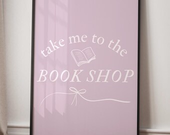 Buchklub Digitale Wandkunst | Buchliebhaber Geschenk Print | Buchklub Dekorationen | Trendiges Leseposter | Buchshop Druck | Bücherregal Dekorationen
