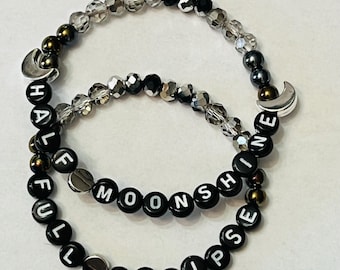 Friendship Bracelet / Clara Bow / Stevie Nicks / Half Moonshine Full Eclipse / Set of 2